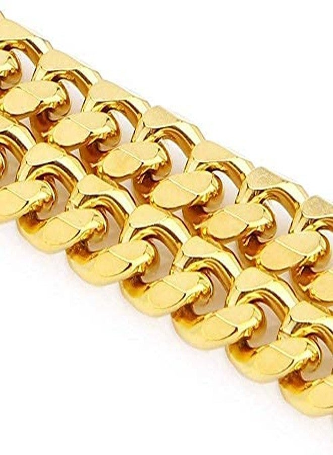 Pups&Pets طوق تدريب الكلاب من النحاس الأصفر من Pups&Pets، طوق تدريب متين للغاية بتصميم ماسي ذهبي لجميع سلالات الكلاب - (السماكة - 5 مم، الطول 30 بوصة - مقاس كبير جدًا) - Image 3